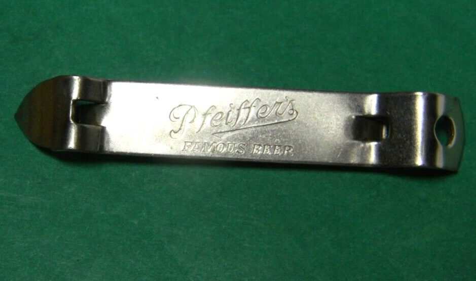 SWEET Vintage Pfeiffer's Beer Flute Mascot bottle opener Detroit MI. Indiana MN.