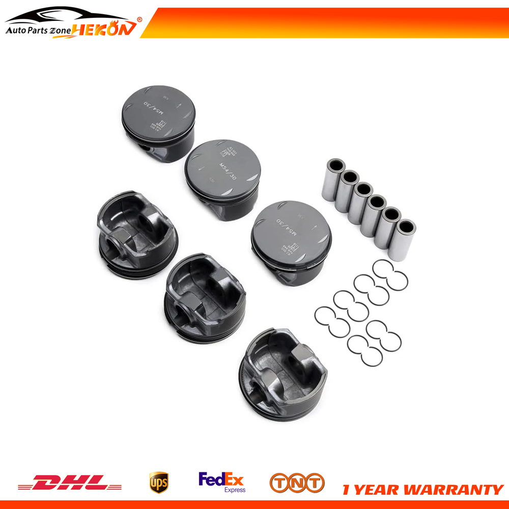 Pistons & Rings Set STD For 2000-07 BMW 330i 530i X5 Z4 E46 E53 E60 E85 M54 3.0L