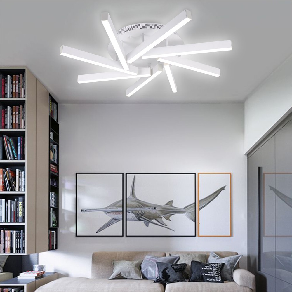 Modern LED Ceiling Light Dimmable Chandelier Light Fixture W/ Remote Control