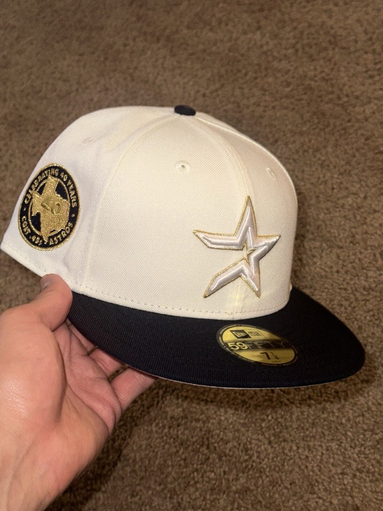 HAT CLUB Houston Astros El Salvador 40th Anniversary Patch Fitted Cap Size 7 1/4
