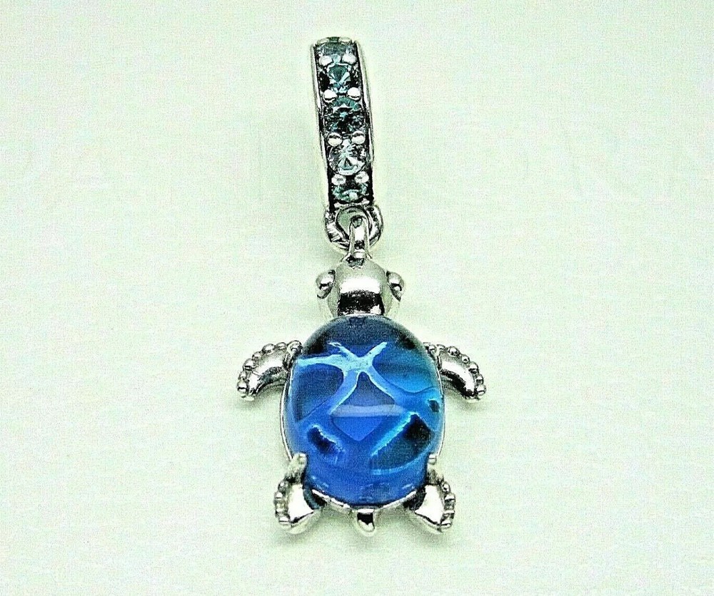 Pandora Murano Glass Sea Turtle Dangle Charm #798939C01