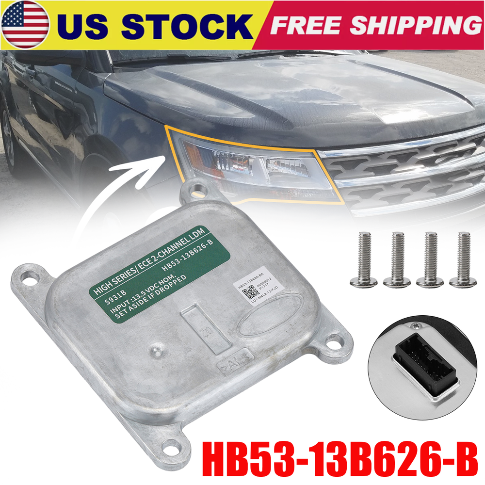 Full LED Headlight Module Control Unit HB5313B626B For 2017-2019 Ford Explorer
