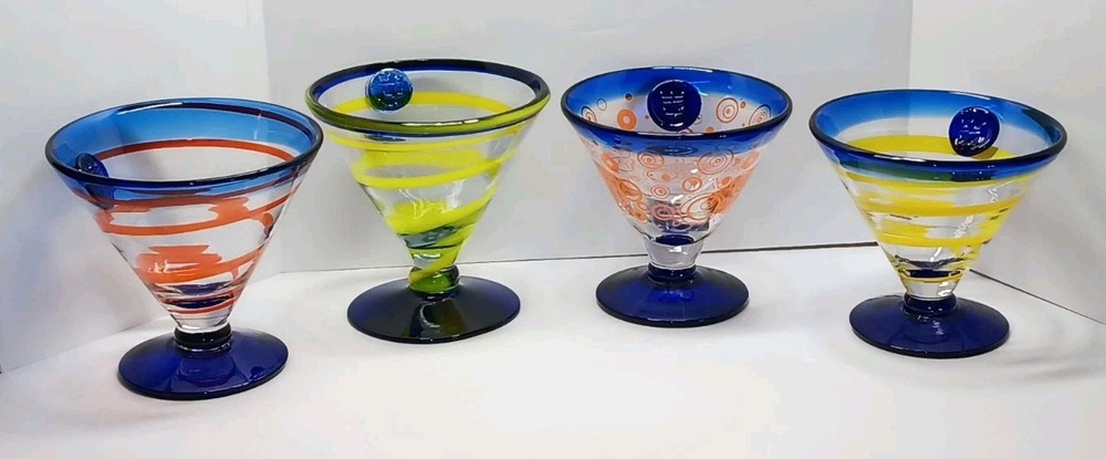 Royal Caribbean Hand Blown Kosta Boda Martini Glasses