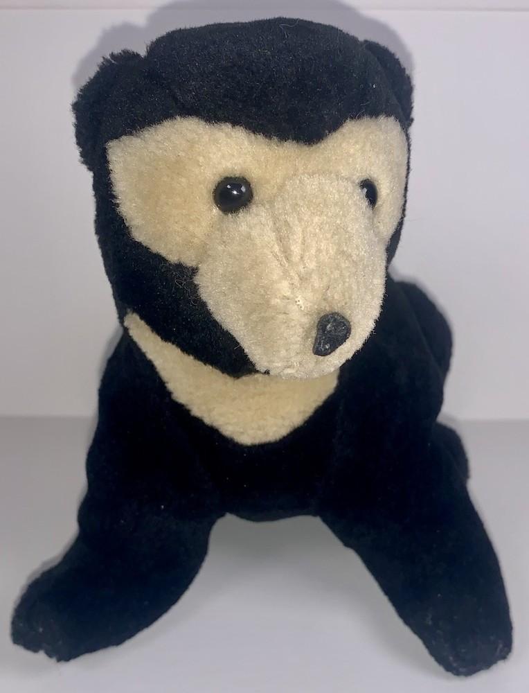 RARE 1991 Vintage TC Plush Sun Bear Black & Tan 7 Inch Wild Stuffed Animal
