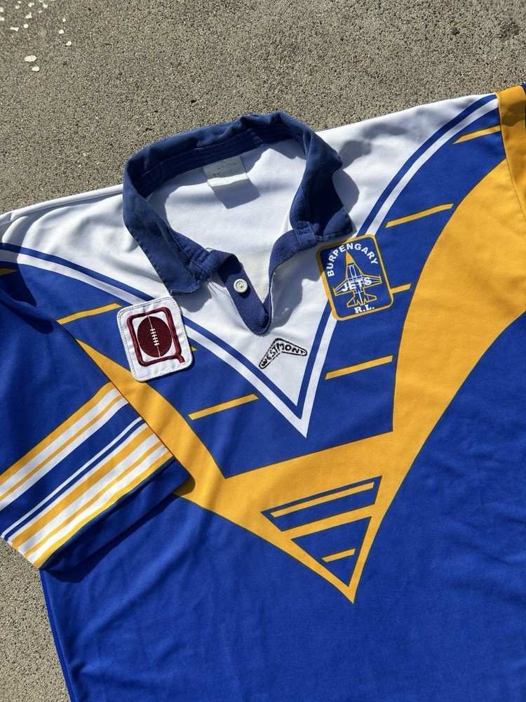 Vintage 90s Australian Rugby Shirt Fits A Men’s XL Burpengary Jets Club Soccer