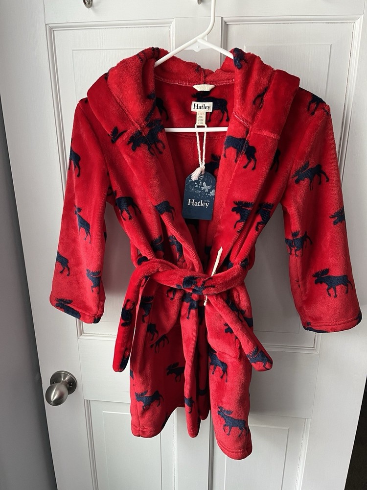 Boys 6/7 Bath Robe Fleece Hooded