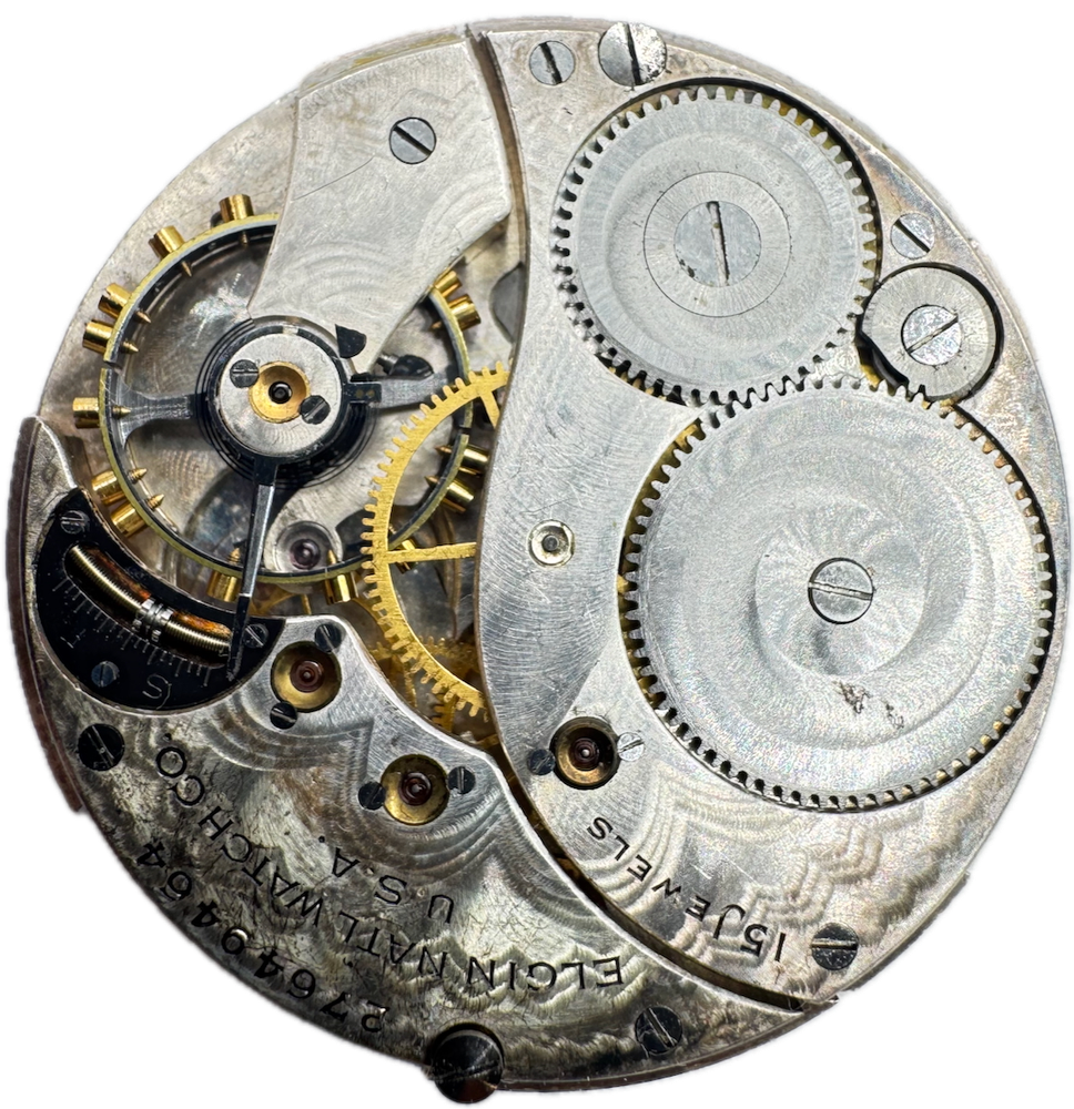 Antique 12 Size Elgin 15 Jewel Mechanical Pocket Watch Movement Grade 315 USA