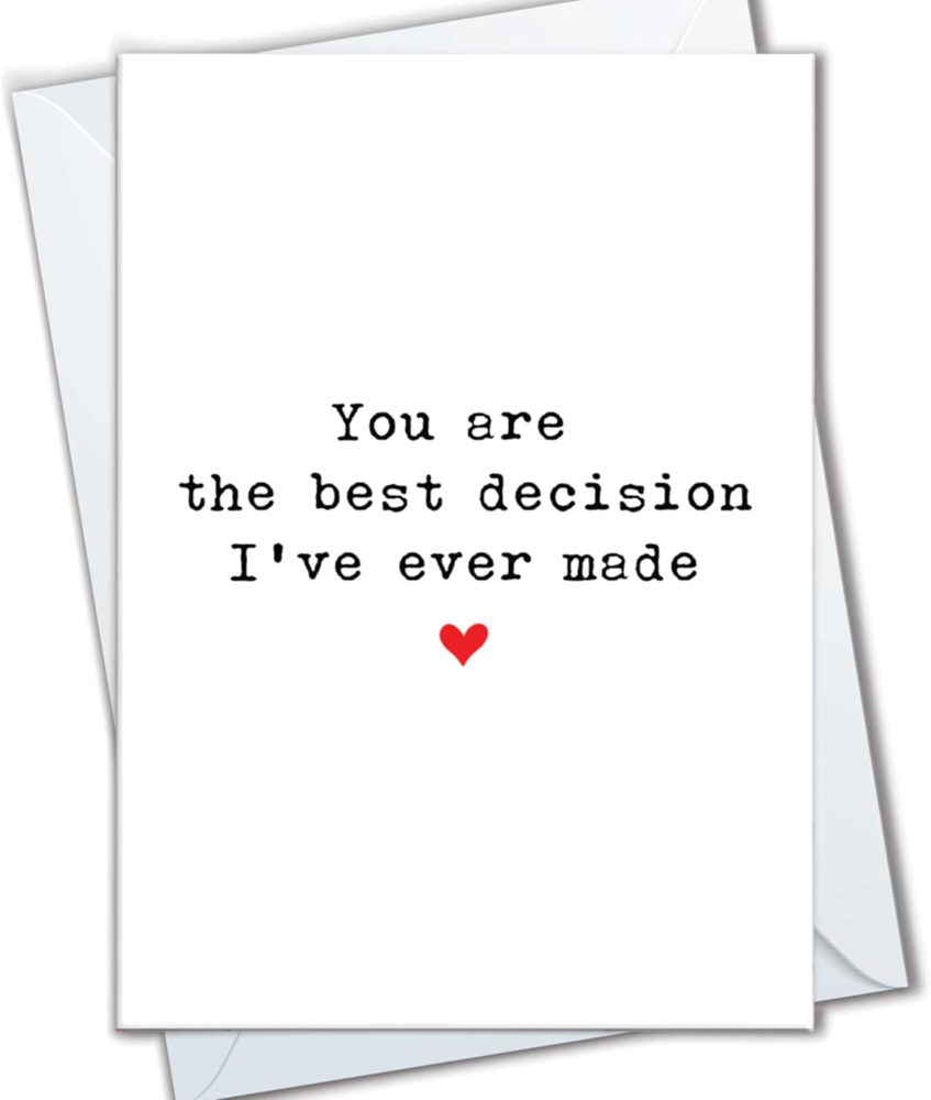 | Romantic Anniversary Card for Wife Husband, Sweet Birthday Card for Girlfriend