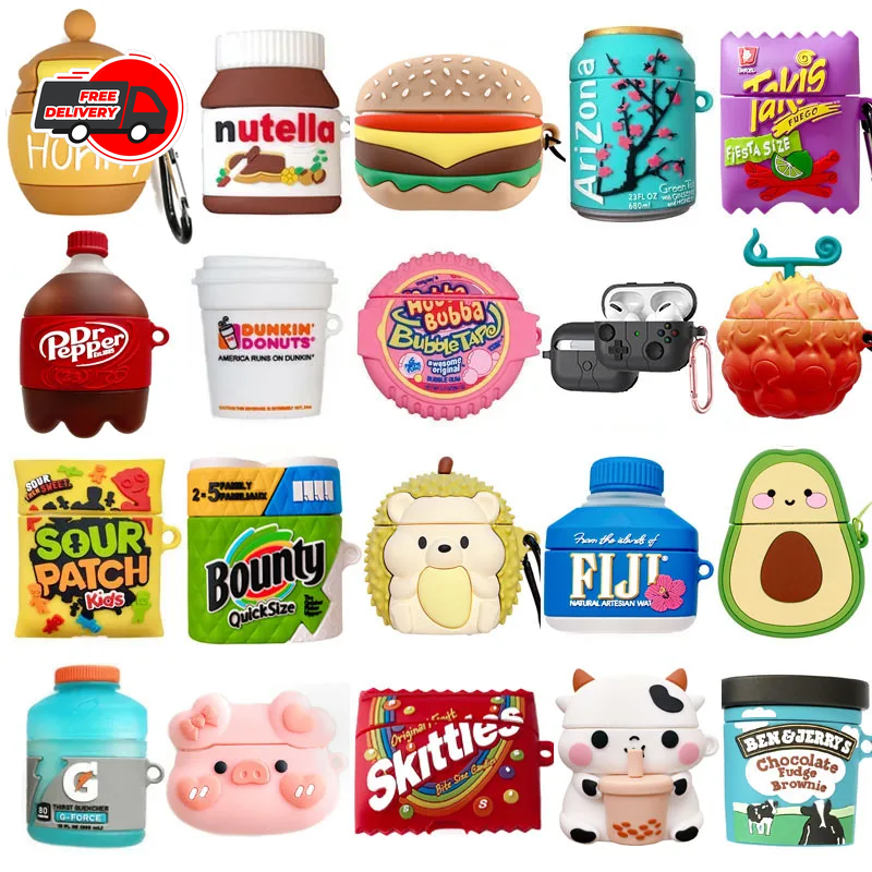 Cartoon Sugar Bubble Gum Case For AirPods 4 Pro 2 3 Cute Hedgehog Earphone Cover
