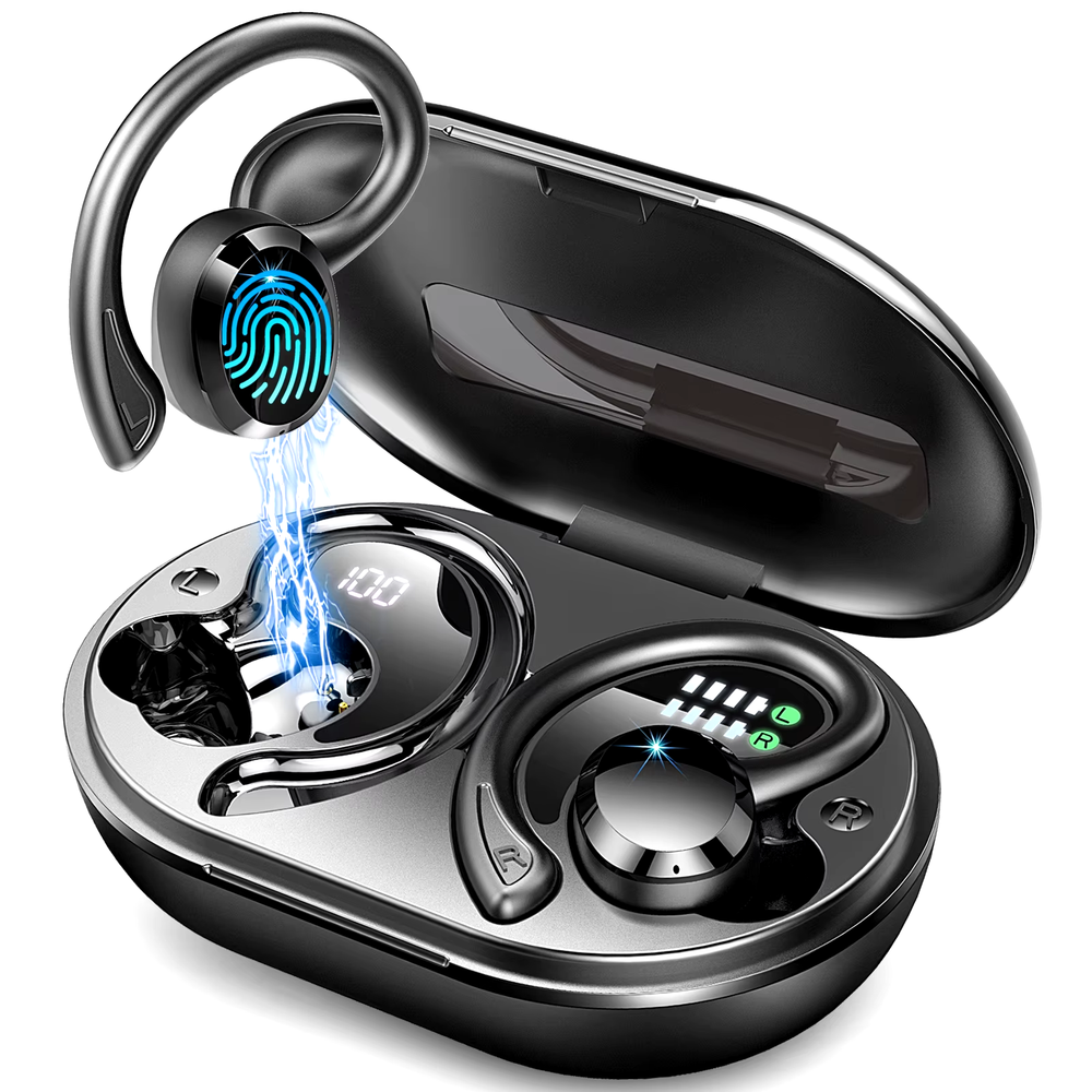 Wireless Earbuds with Bluetooth 5.3 Noise Cancelling Mic 48H Playtime On-Ear Headset