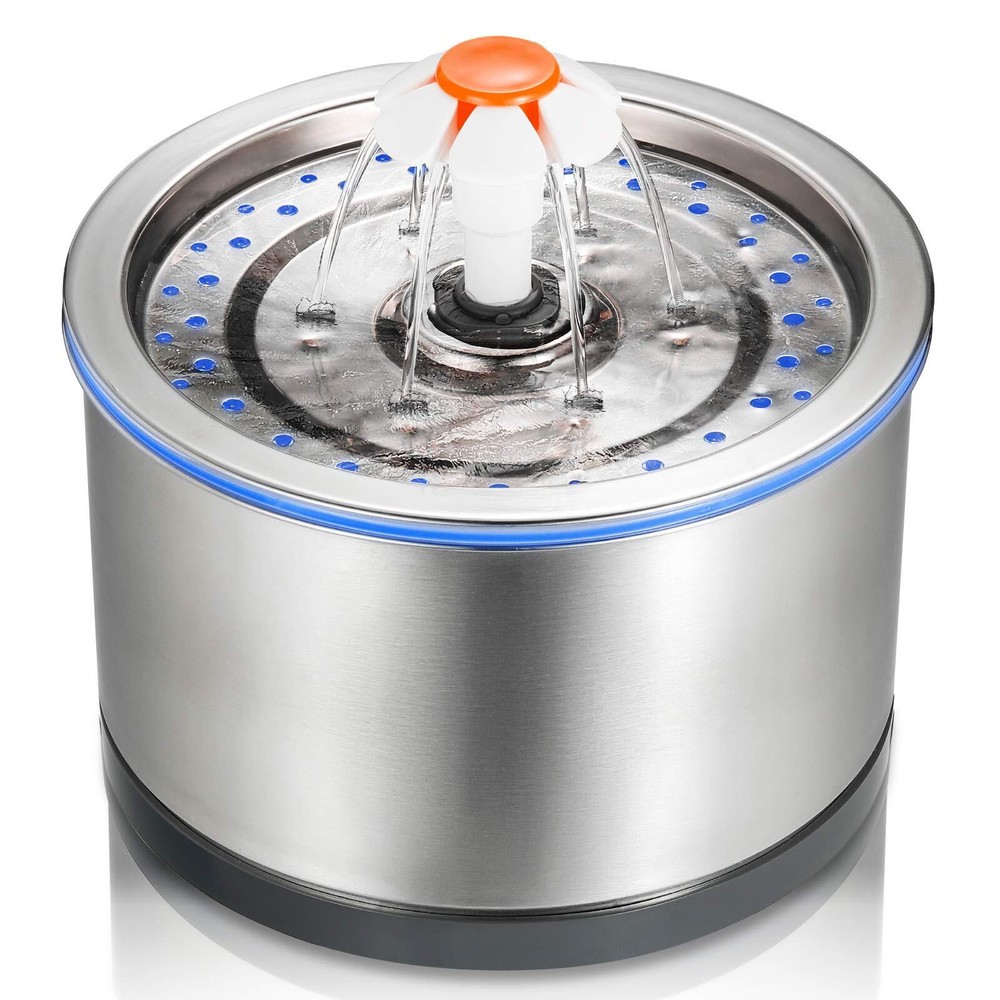 iPettie Cat Water Fountain Stainless Steel 84oz/2.5L 4-Stage Filtration Ultra...