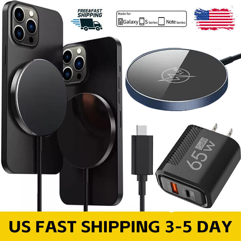 65W MagSafe Fast Wireless Magnetic Charger for Samsung S25 S24 S23 S22 Ultra