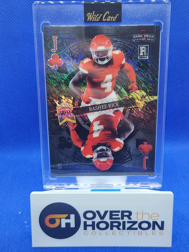 Rashee Rice 2023 Wild Card 5 Card Draw Stacked Deck 1/1 Black Jack Rookie RC