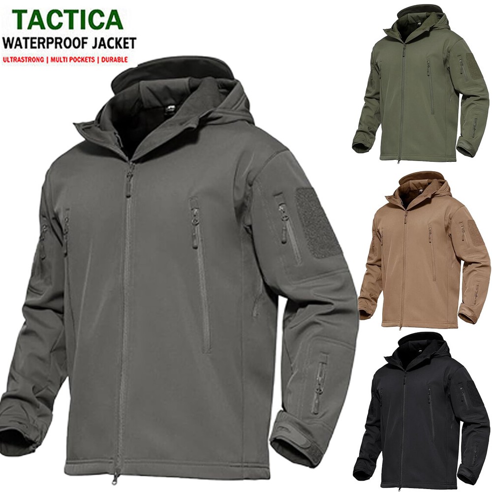 Men's Waterproof Ski Jacket Winter Warm Jackets Snow Thermal Fleece Work Coat US