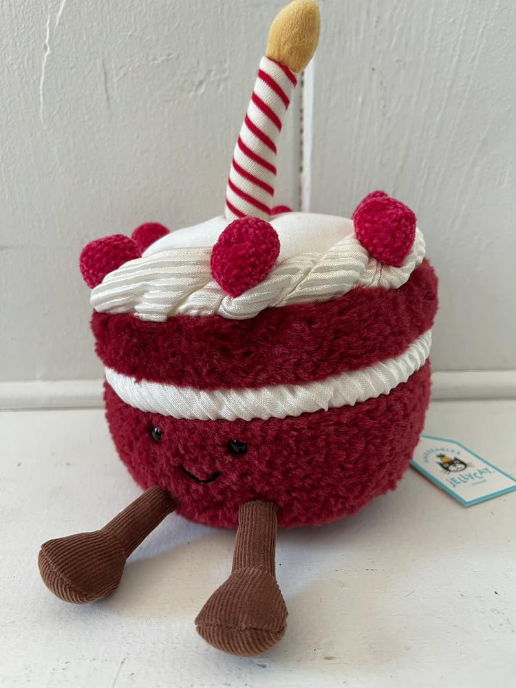 Jelly cat Cute Red Amuseables Cheri Cake Food Plush Soft Stuffed Plush Toy Gift.