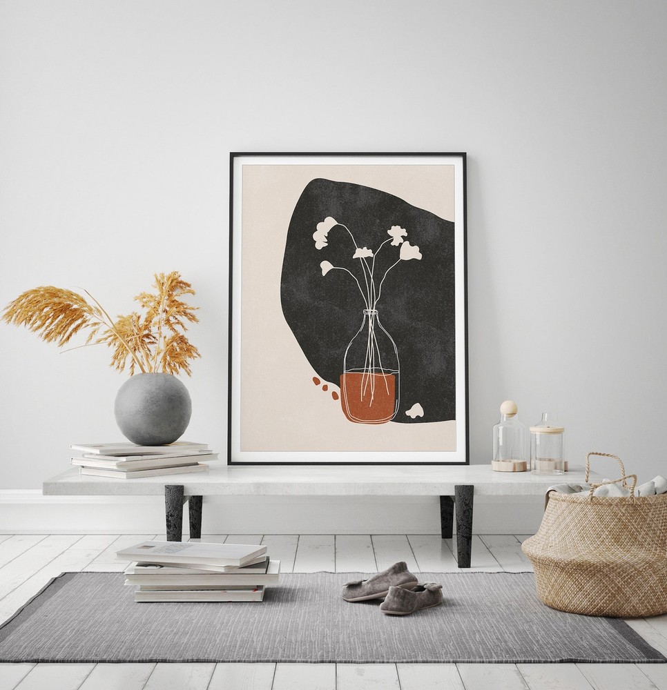 Boho Potted Plant Print House Plant On A Window Boho Botanical Sun Boho Wall