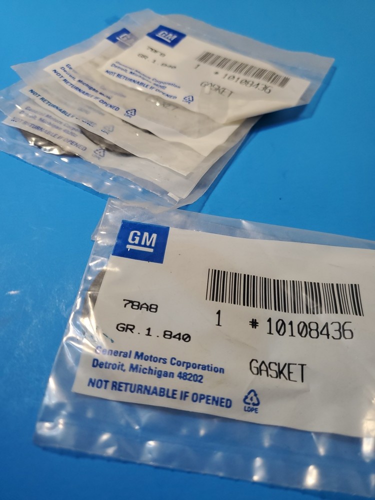 Lot of 5 Genuine GM Oil Filter Adapter Gaskets 10108436 NEW OEM
