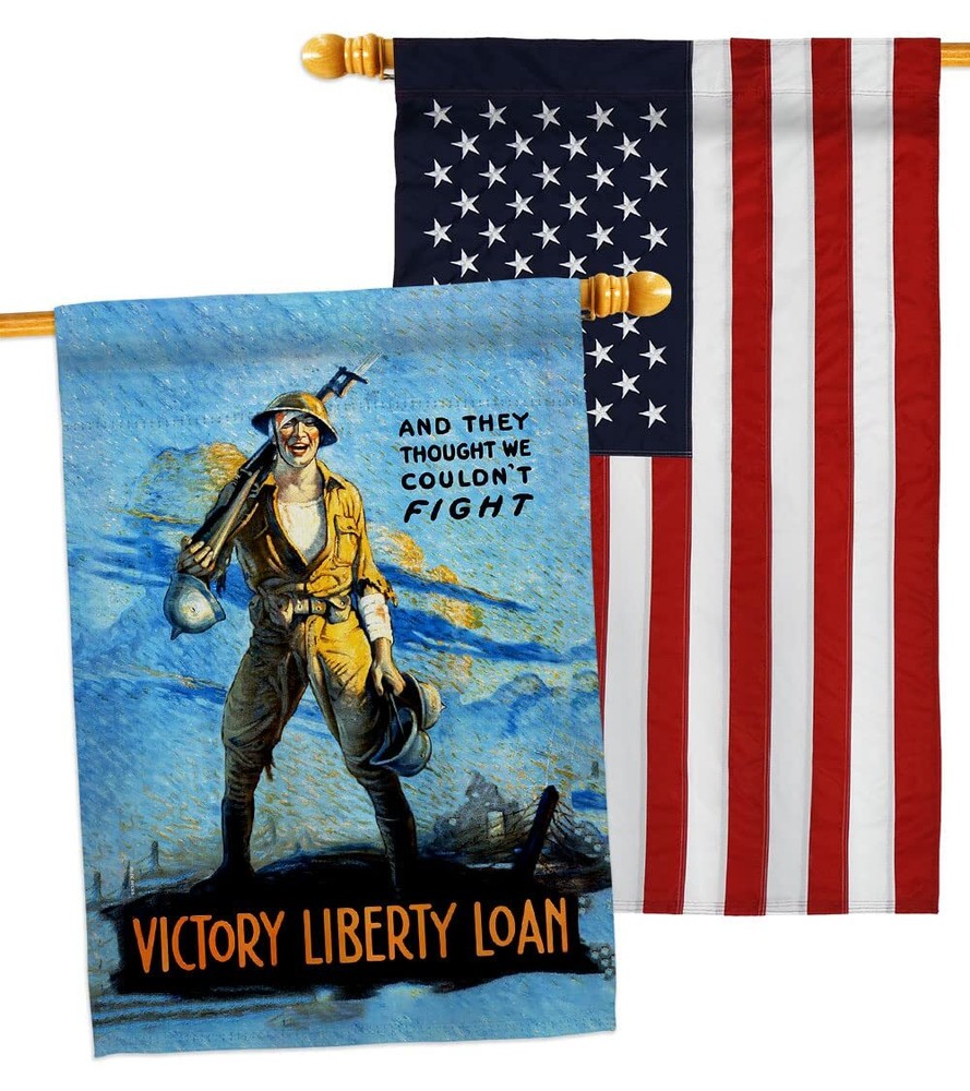 USBrotherhood Victory Liberty Loan House Flag Pack Armed Forces Navy USN Seab...