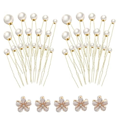 36-piece U-shaped pearl hairpins with 5 pearl accessories