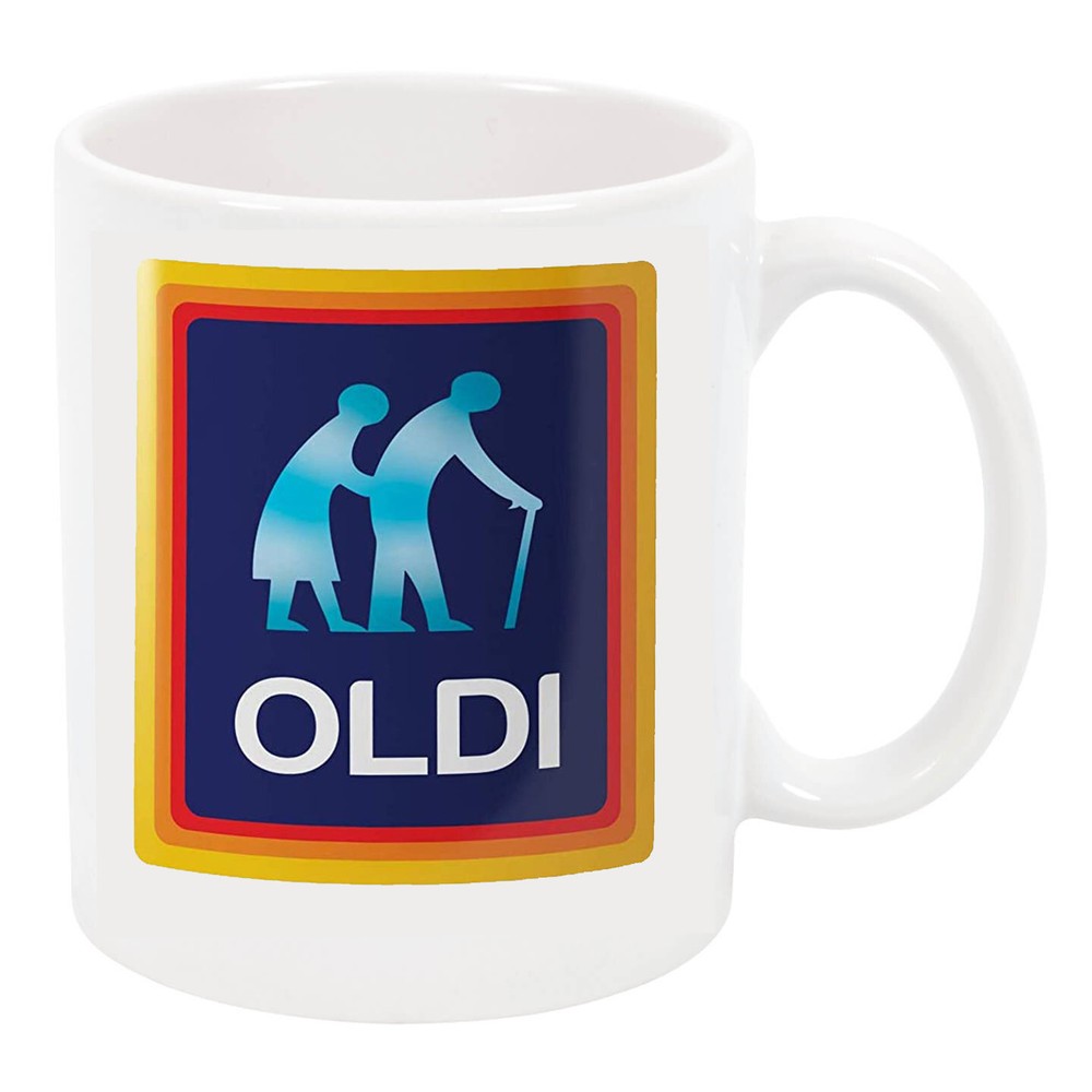 Oldi Funny White Coffee Mug for a Humorous Morning Boost