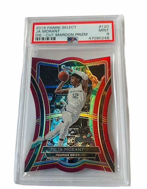 Ja Morant Rookie RC PSA 9 Select Die Cut Maroon Prizm /175 Grizzlies sp insert