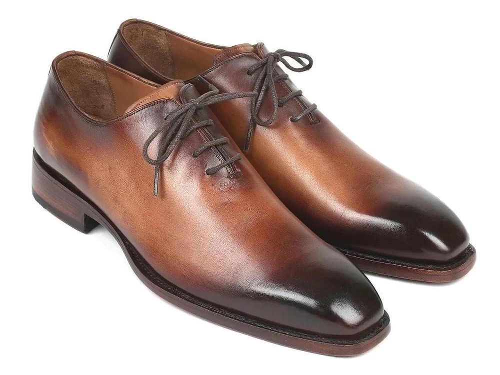 Handmade Brown Oxford Lace Up Dress Office Genuine Leather Wedding Shoes For Men