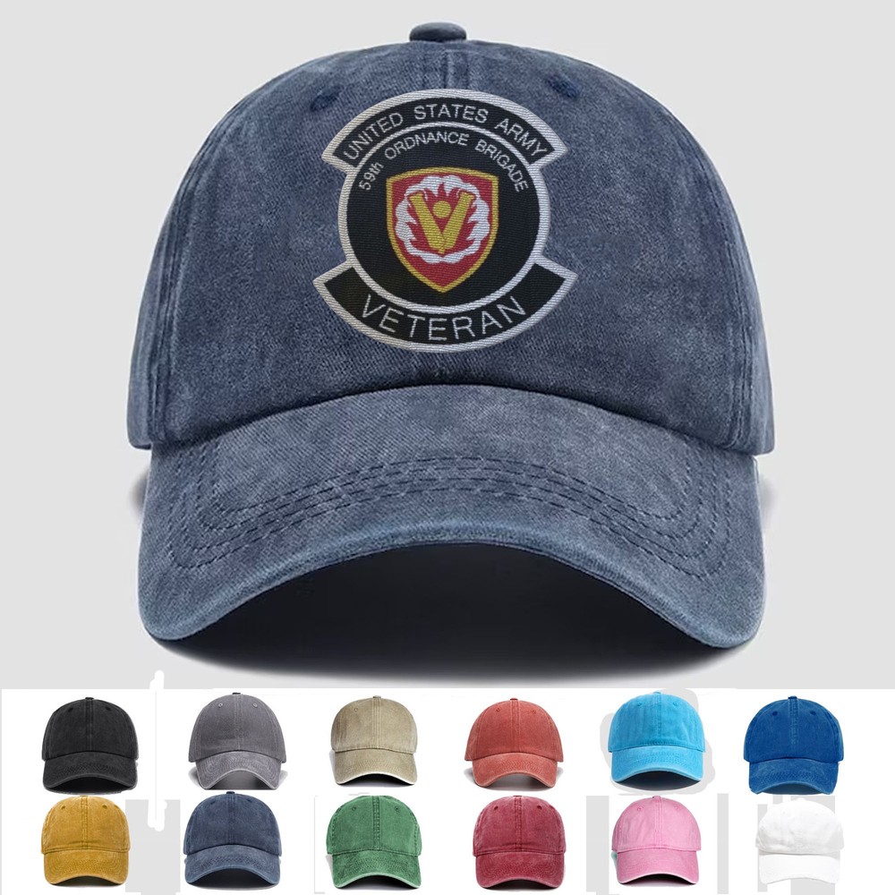 Custom Embroidered Hat US Army 59th Ordnance Brigade Veteran, Trucker Hat, Gift