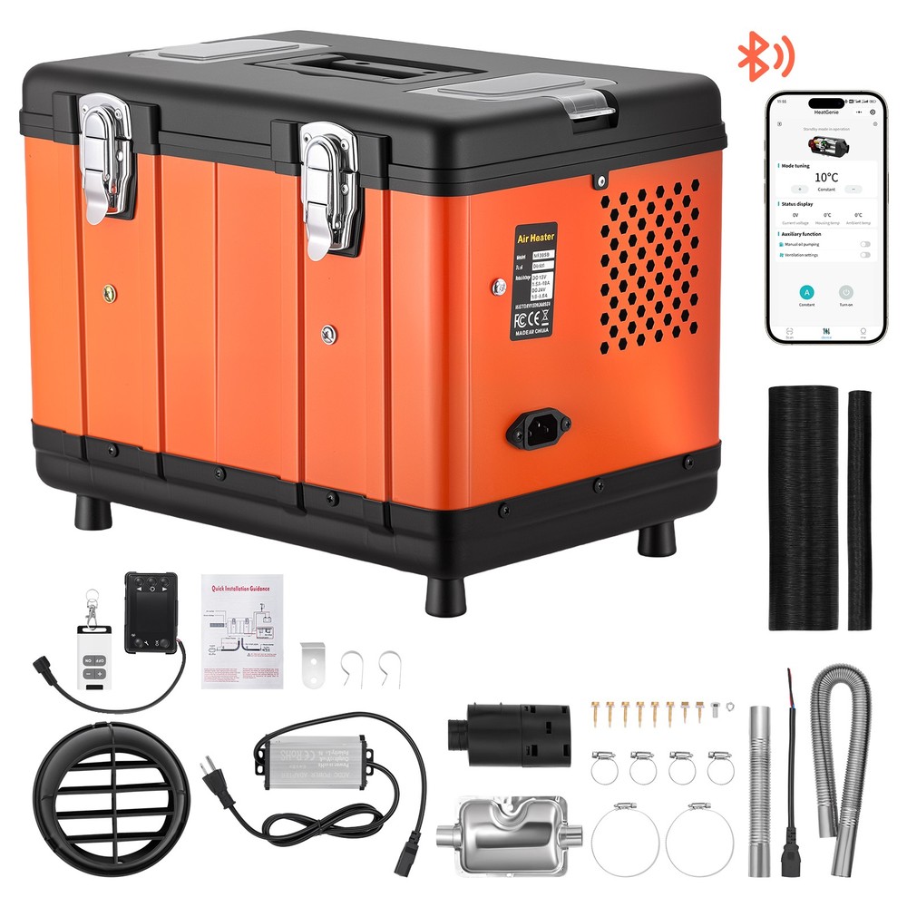 2025 Upgrade 8KW Diesel Heater 12V/24V DC & 110V AC W/ bluetooth Parking Heater