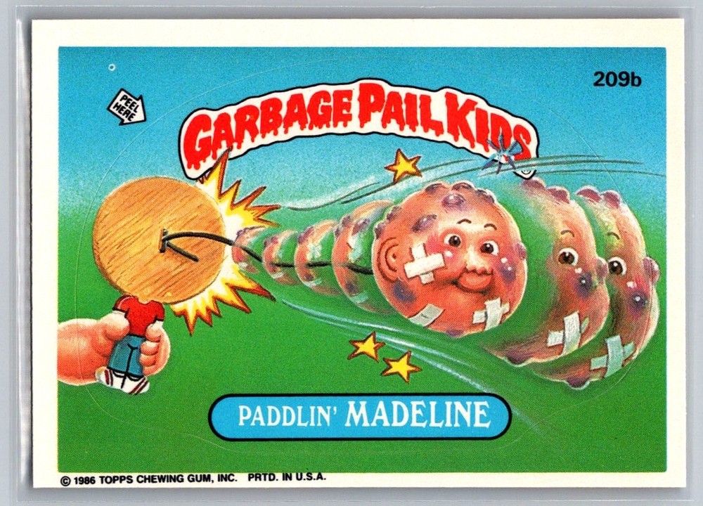 1986 Topps Garbage Pail Kids Series 6 #209b Paddlin' Madeline Card