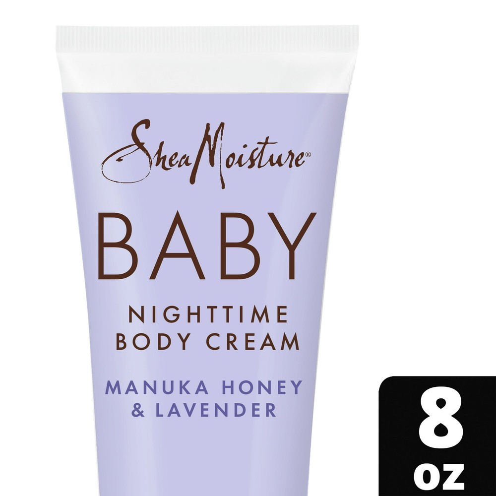 SheaMoisture Baby Nighttime Body Cream Manuka Honey & Lavender 8 oz