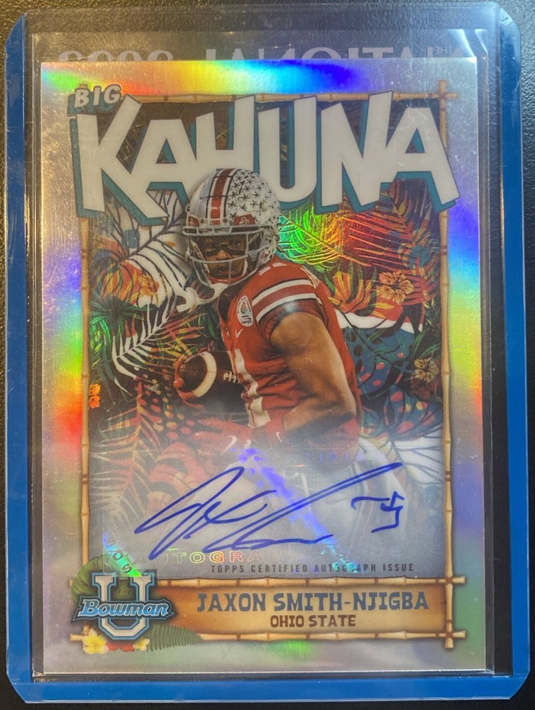 2022 Bowman Chrome University Jaxon Smith-Njigba Big Kahuna Auto /150 *Read*