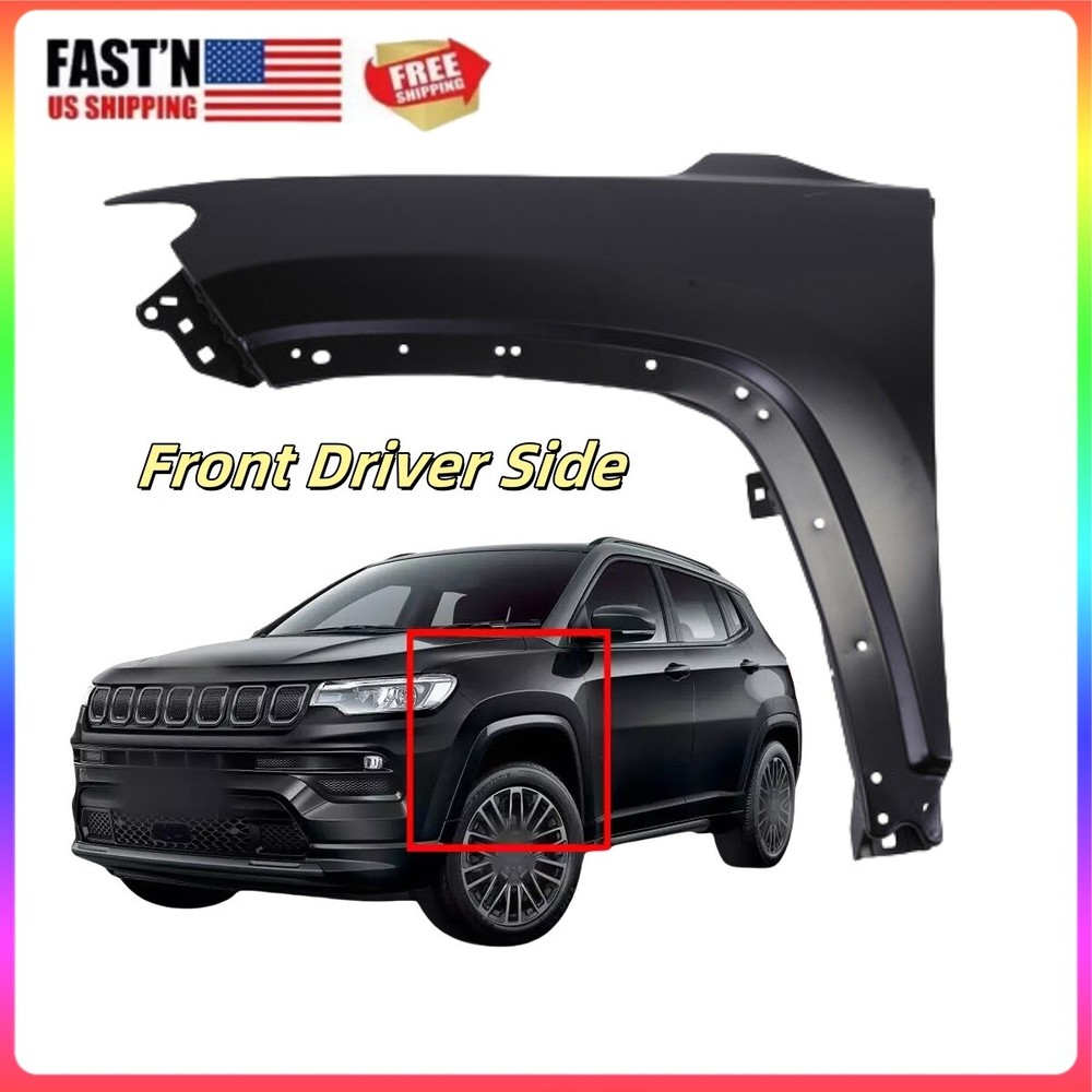 2017-2023 Jeep Compass Driver Side Front Fender Primed Steel Replacement