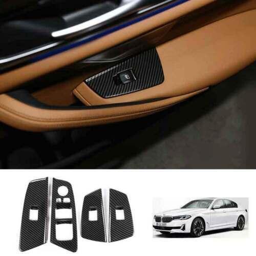Carbon Fiber Window Lifting Panel Trim for BMW 5 Series G30 2017-2024