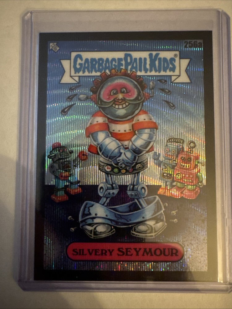 2023 Garbage Pail Kids Chrome Series 6 Silvery Seymour Black Wave Refractor /99