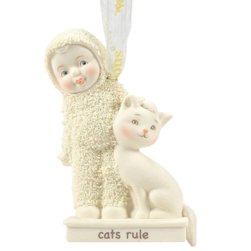 New DEPT 56 SNOWBABIES Clip-On Ornament for Cat Lovers