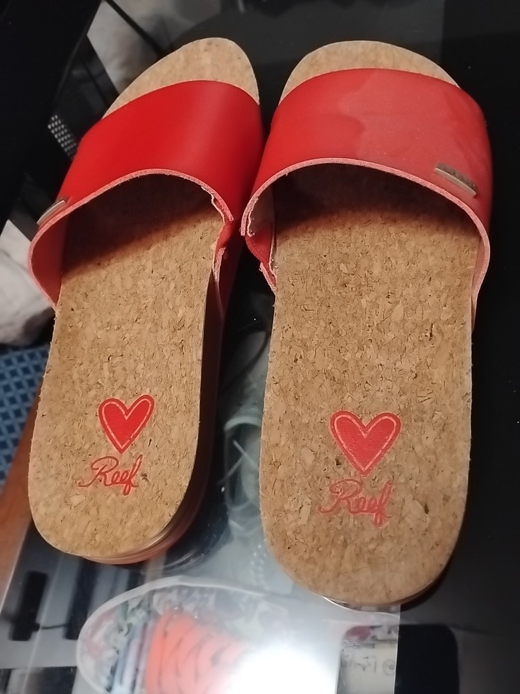 Reef Women's Cushion Sunny Slides Coral Size 10 Sandals
