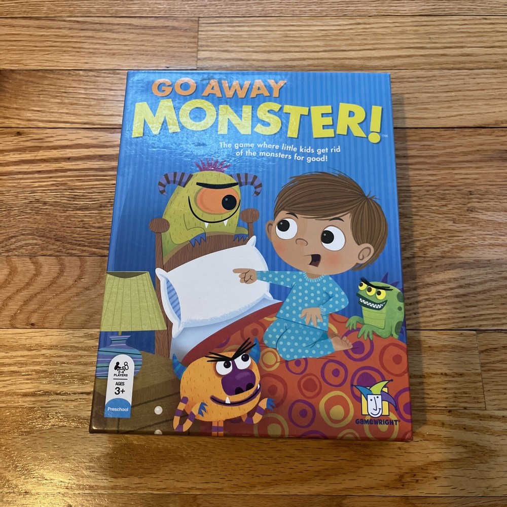 Go Away Monster! Gamewright Boardgame Preschool Learn Shapes MissingInstructions