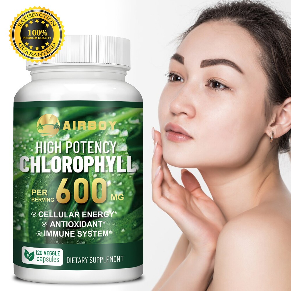 Chlorophyll Capsules 600mg - Antioxidant, Internal Deodorizer & Skin Health