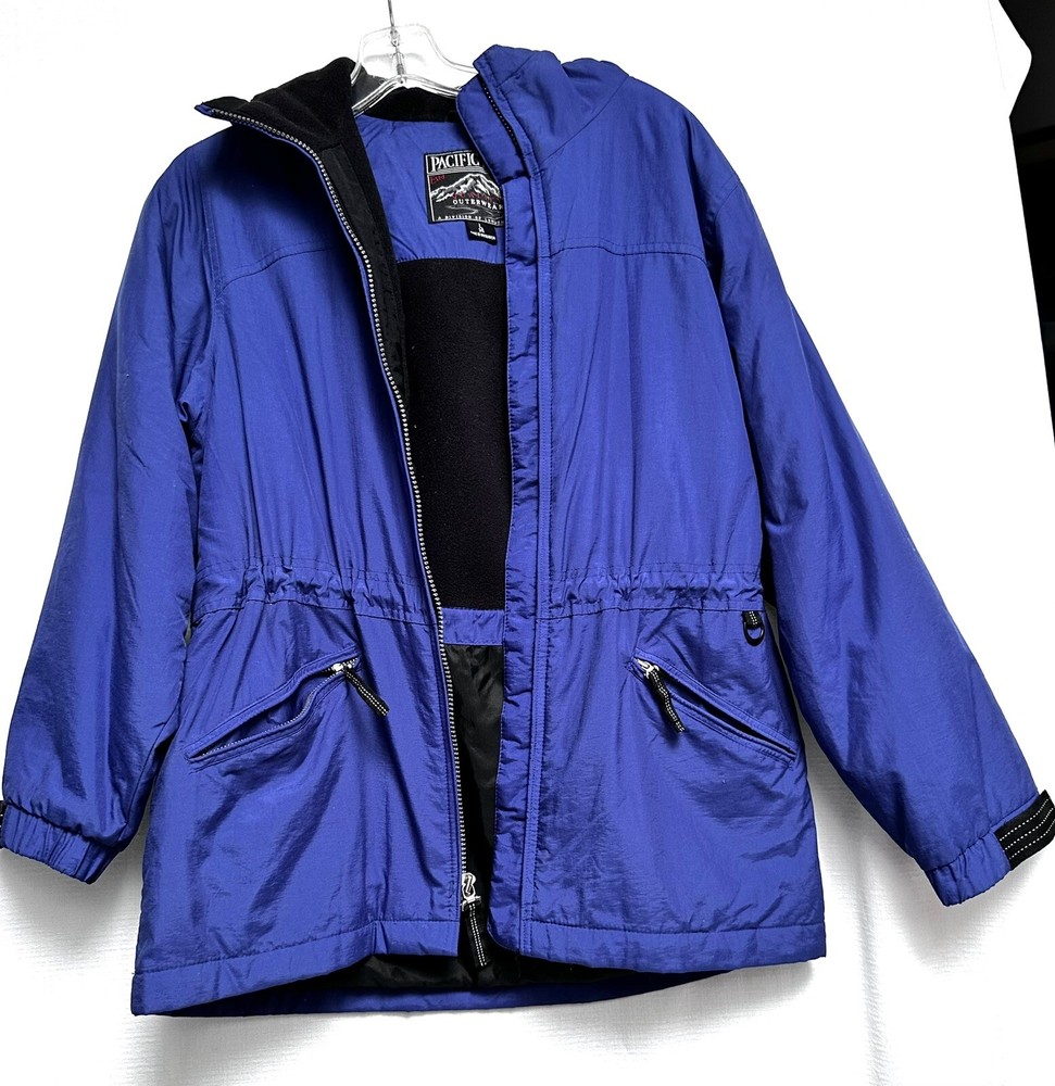 Pacific Trail Rain Jacket Junior Size L 14/16 Outdoor Camping Hiking Zip Front