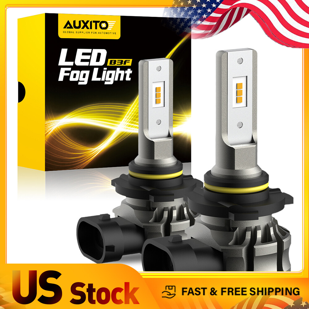 AUXITO H10 9145 2PCS 9140 Fog LED Light 3000K Golden Yellow 4000LM High Power