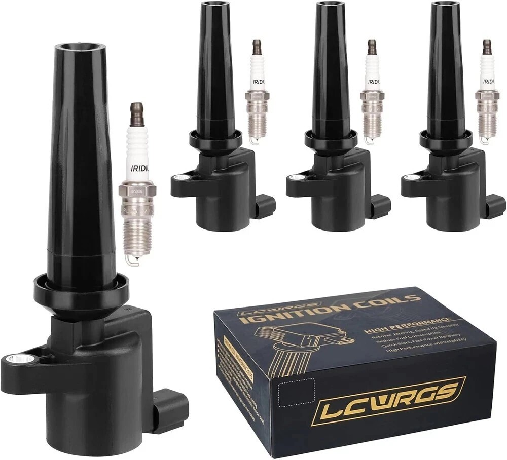 4 Ignition Coil Pack Spark Plugs for Ford Fusion Escape C-Max Transit