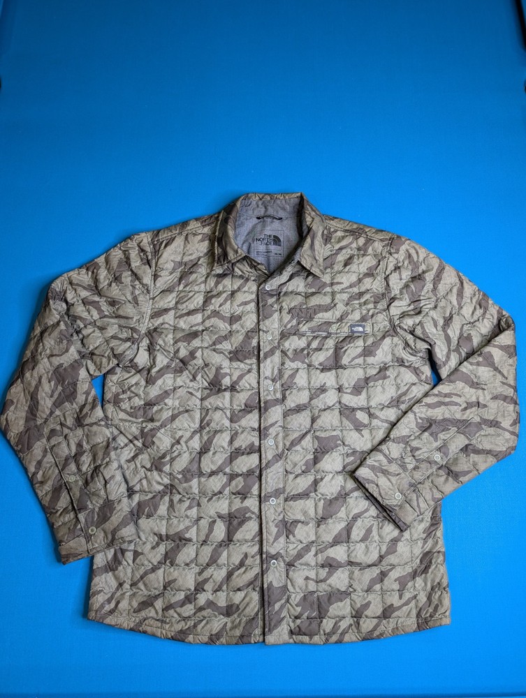 The North Face Men's M Thermoball Green Camo Quilted Puffer Jacket