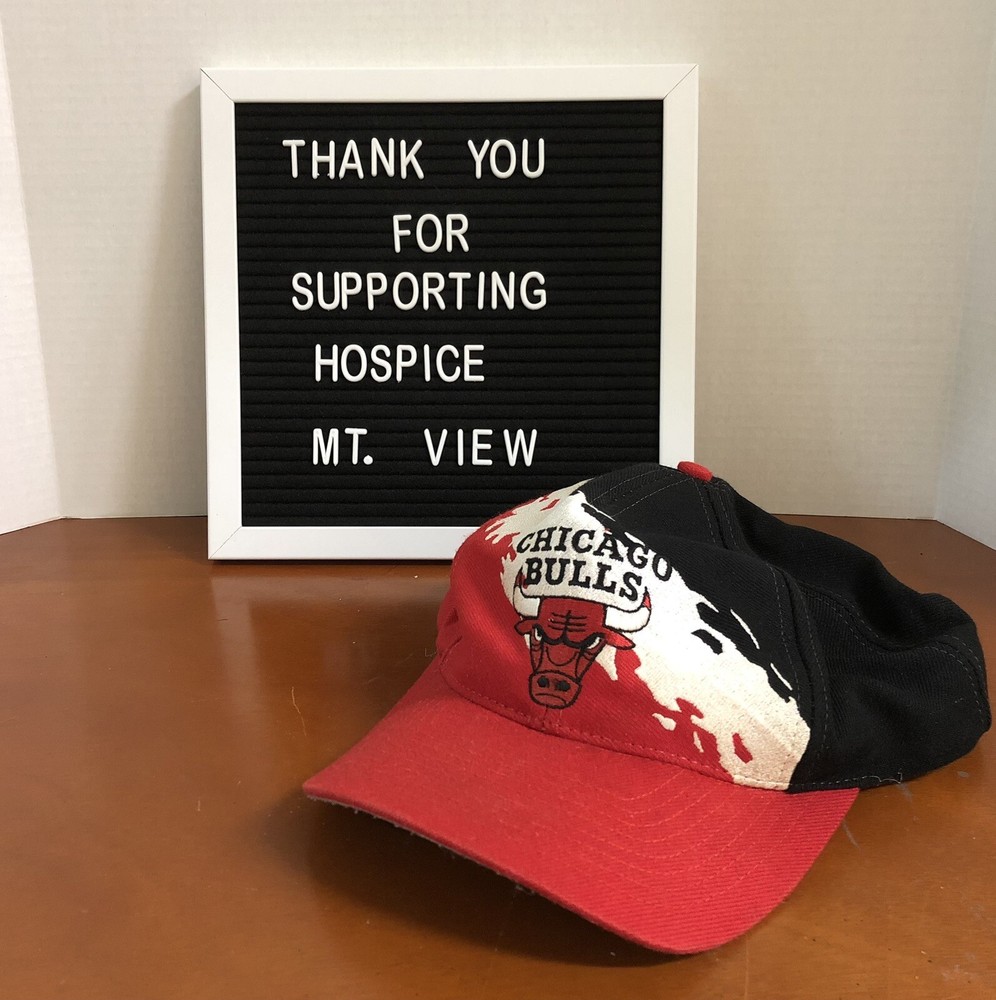 VTG Chicago Bulls Splash Snapback Hat with Logo 7 Michael Jordan NBA Rare Vintage