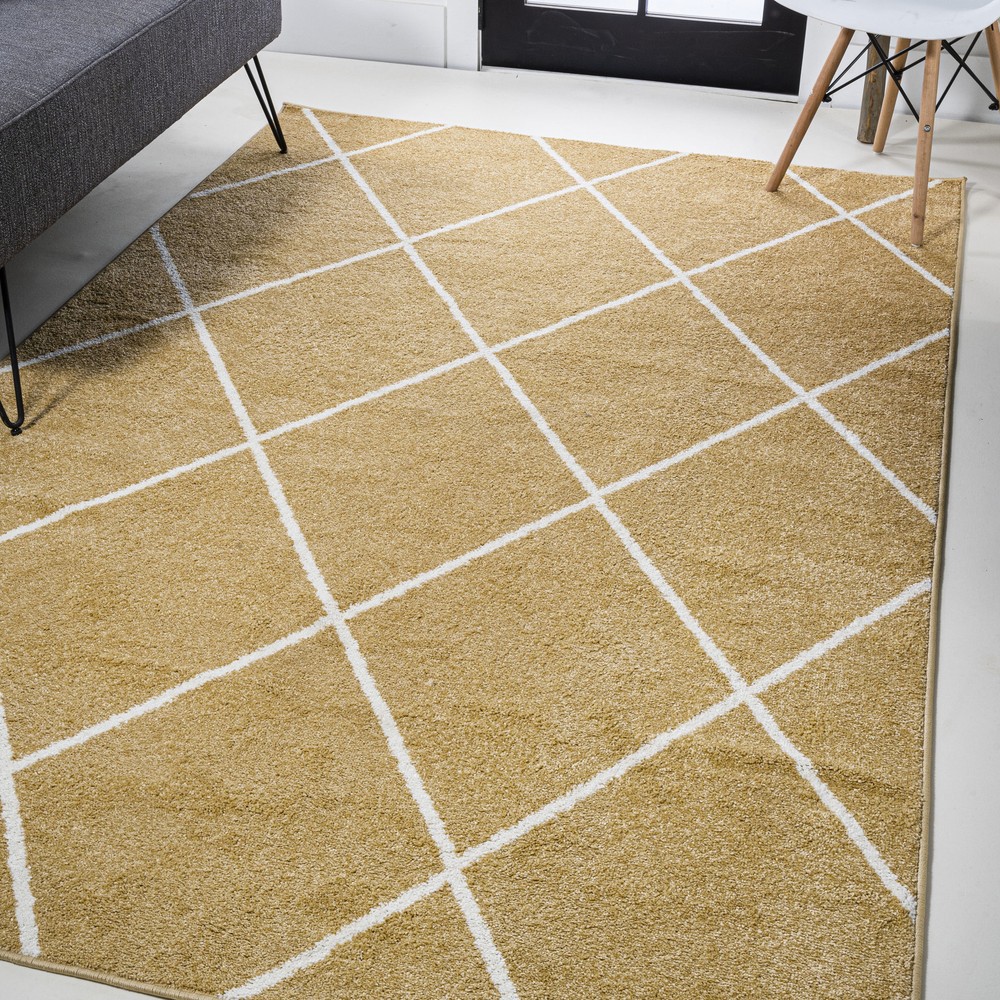 Jonathan Y Gold 5x8 Polypropylene Supersoft Area Rug SEU102-5