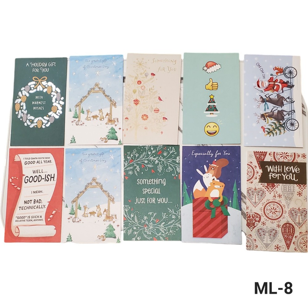 Christmas Money Gift Card Holders With Envelopes - Pack of 10-image