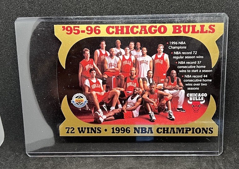 1996 Upper Deck '95-96 Chicago Bulls Team Card - Limited Edition /10k - 72 Wins