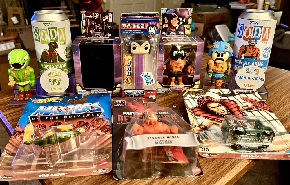 MOTU Funko Lot with Soda Pops Hot Wheels Pez Minis Action Vinyls