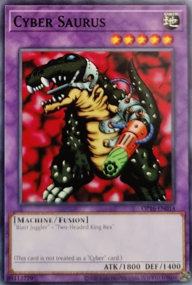 Cyber Saurus OP16-EN014 Common Unlimited Edition Near Mint Yugioh Card