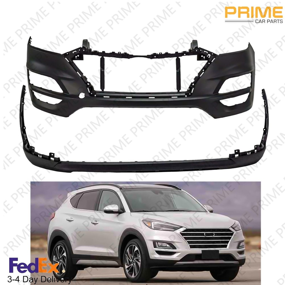 Front Lower Upper Primed Fits Hyundai Tucson 2019-2021 Bumper Cover
