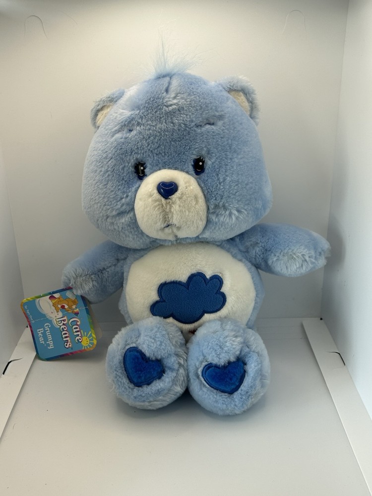 Care Bears Grumpy Bear Plush 2002 13 Inch Rain Cloud Stuffed Toy NWT